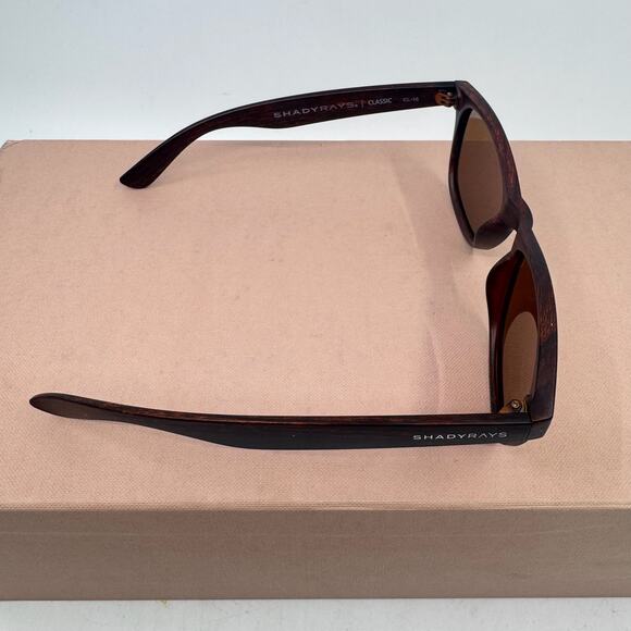 SHADY RAYS Classic Timber Amber Wood Polarized Sunglasses - Picture 3 of 11